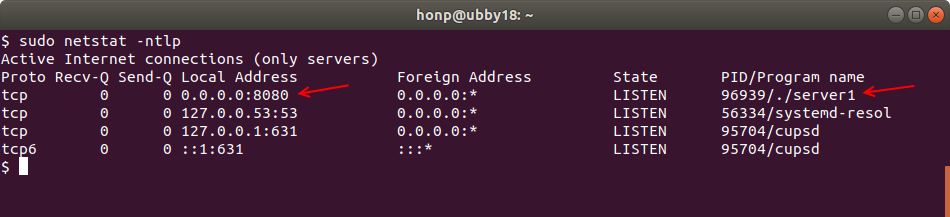 screenshot showing usage of netstat command to find which program <a href=