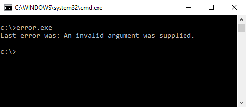 screenshot showing socket programming error message on Windows